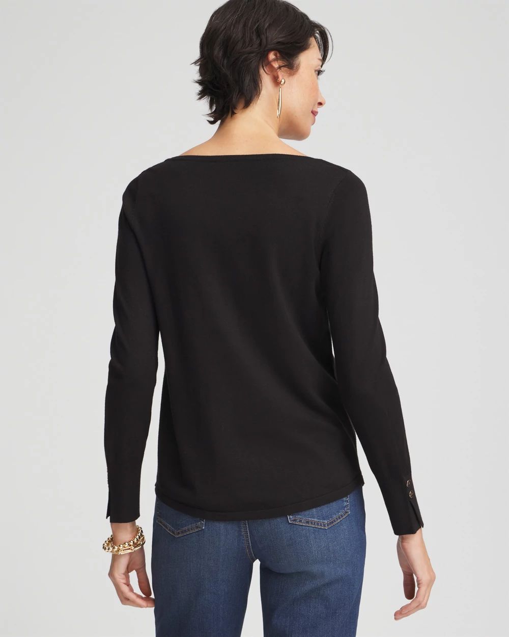 Long Sleeve Pullover Sweater click to view larger image.