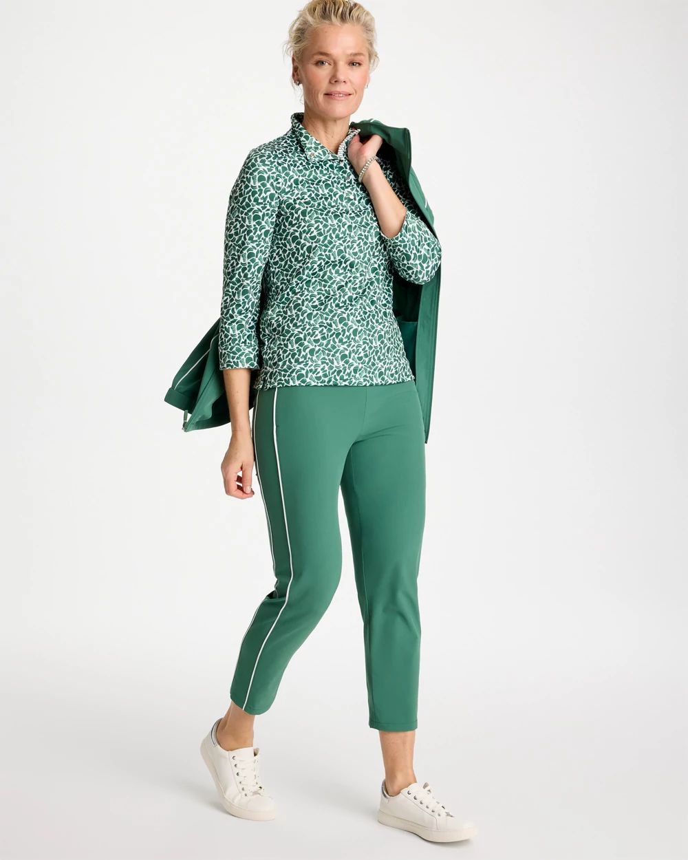 Zenergy® UPF Side Piping Ankle Pants click to view larger image.