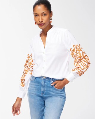 Poplin Embroidered Shirt