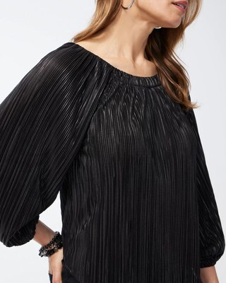 Metallic Crinkle Top