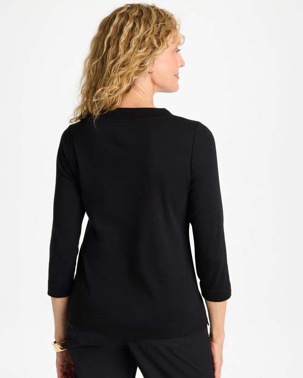 Pima Cotton 3/4 Sleeve Tee click to view larger image.