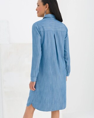 Embellished Tencel Shirtdress