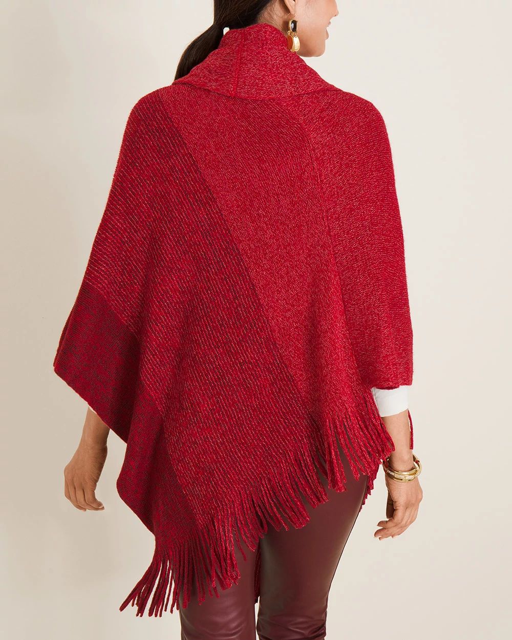 Cowl Neck Shine Poncho