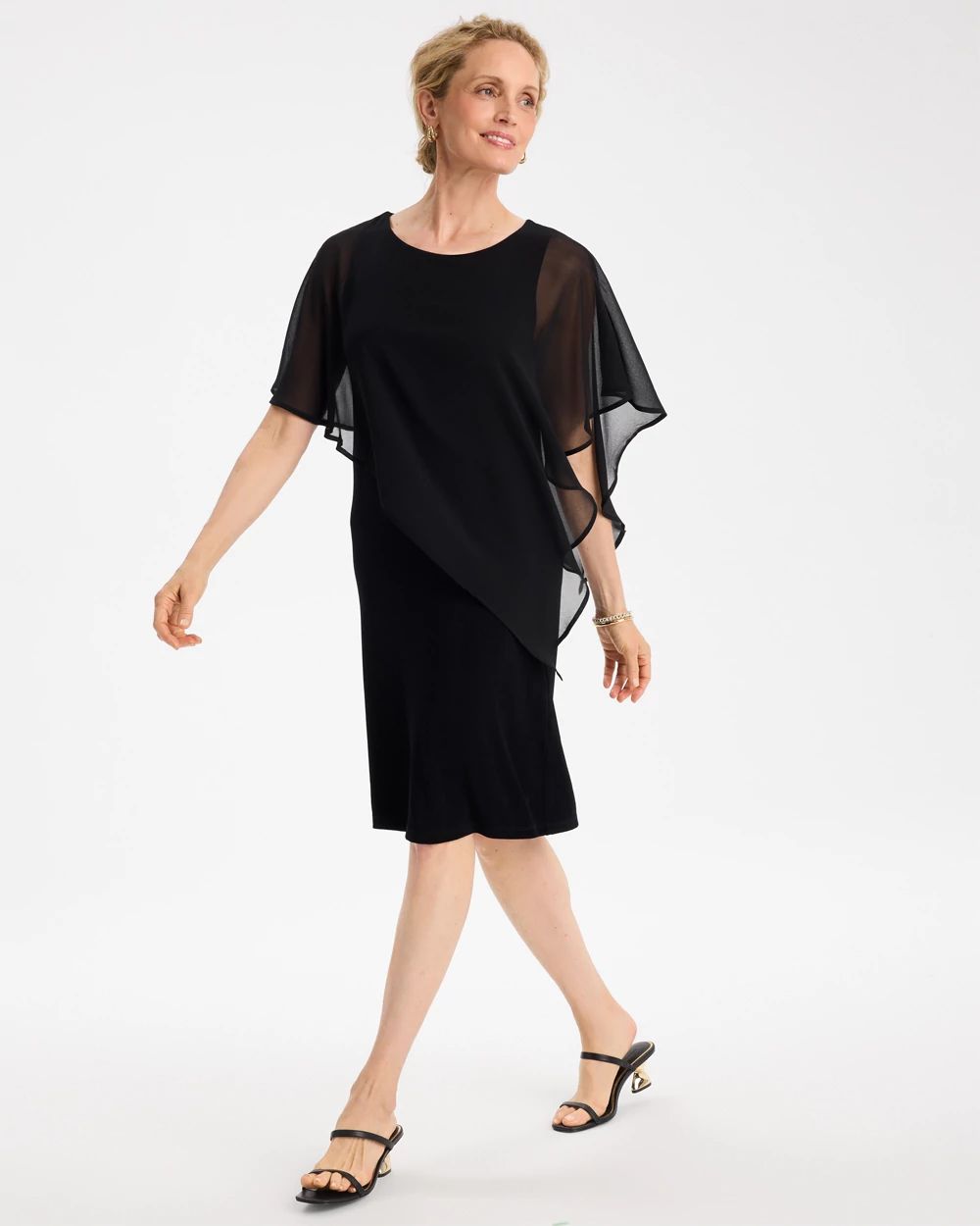Travelers™ Chiffon Overlay Dress click to view larger image.