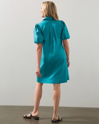 Poplin Balloon Sleeve Dress