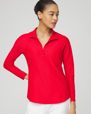Zenergy® Mesh Detail Zip Pullover