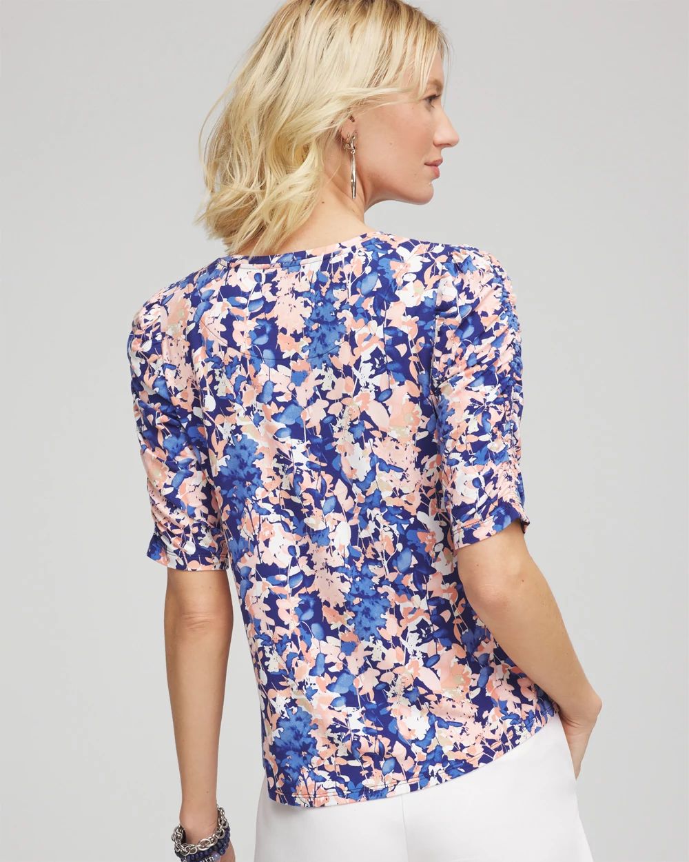 Touch of Cool™ Ruched Sleeve Tee