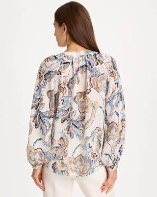 Foiled Printed Georgette Blouse click to view larger image.