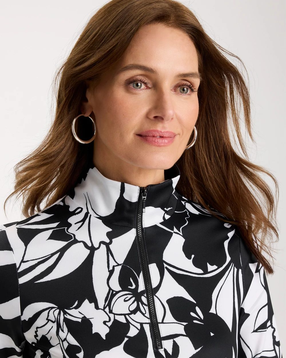 Zenergy® UPF Floral Nights Half Zip click to view larger image.