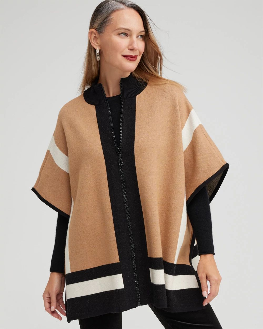 Colorblock Sweater Ruana
