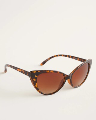 Faux-Tortoiseshell Cateye Sunglasses