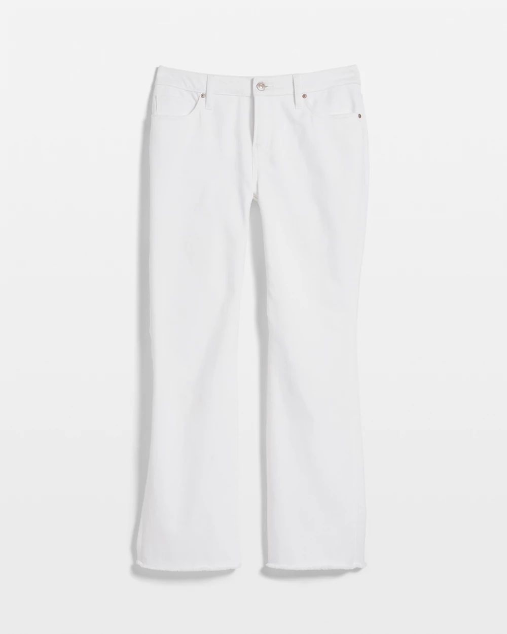 No Stain Girlfriend Fray Hem Kick Flare Jeans