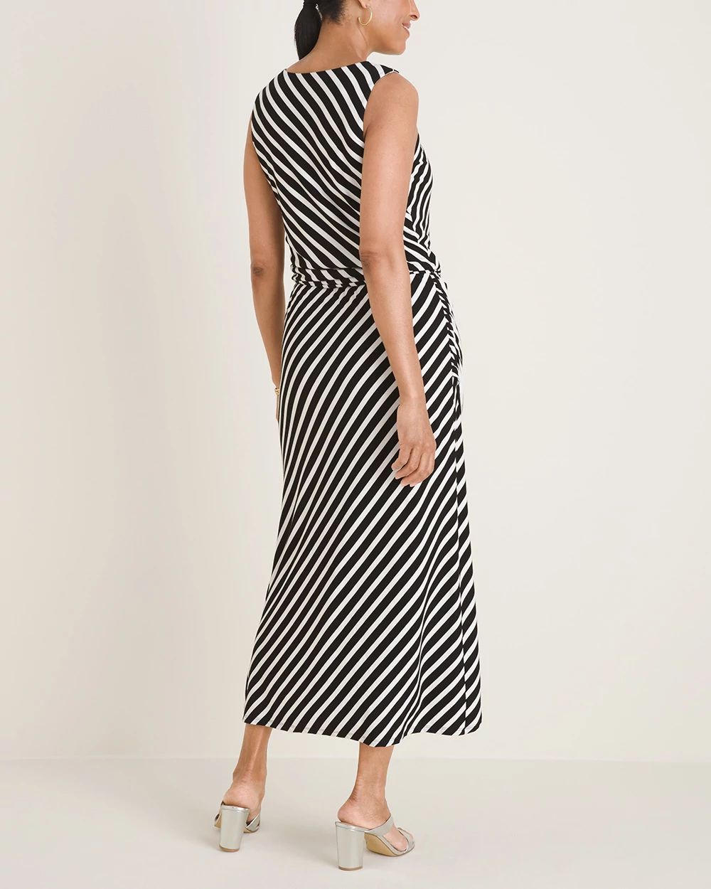Striped Scoop-neck Maxi Dress