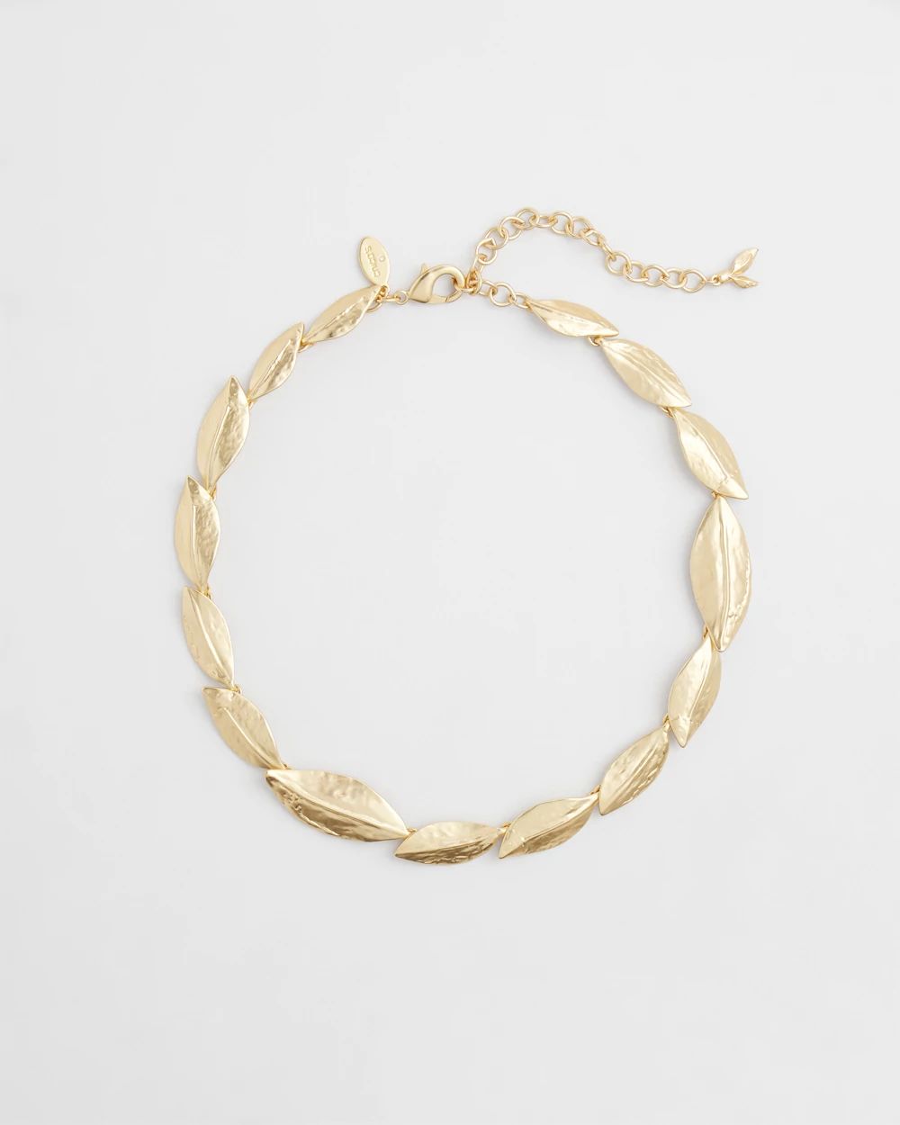 Gold Tone Leaf Bib Necklace