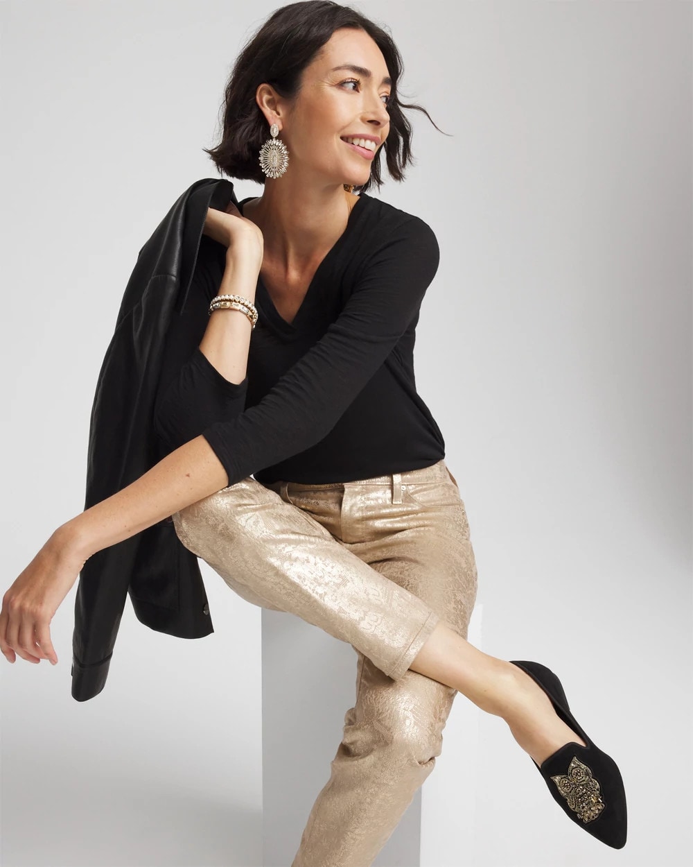 Double-Knit 3/4 Sleeve Tee