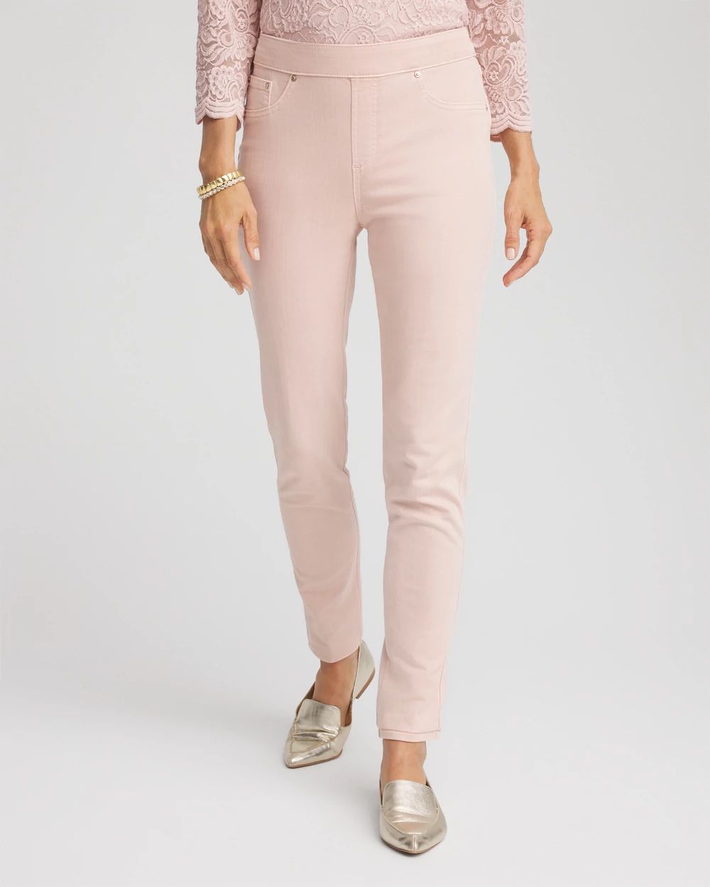 Pull-On Slim-Fit Ankle Jeggings