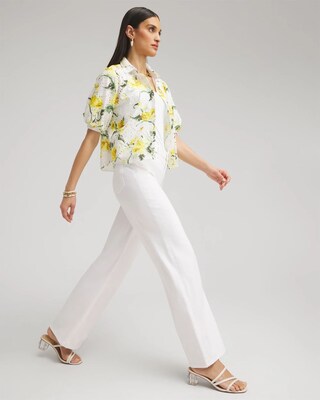 Petite High Rise Wide Leg Jeans click to view larger image.