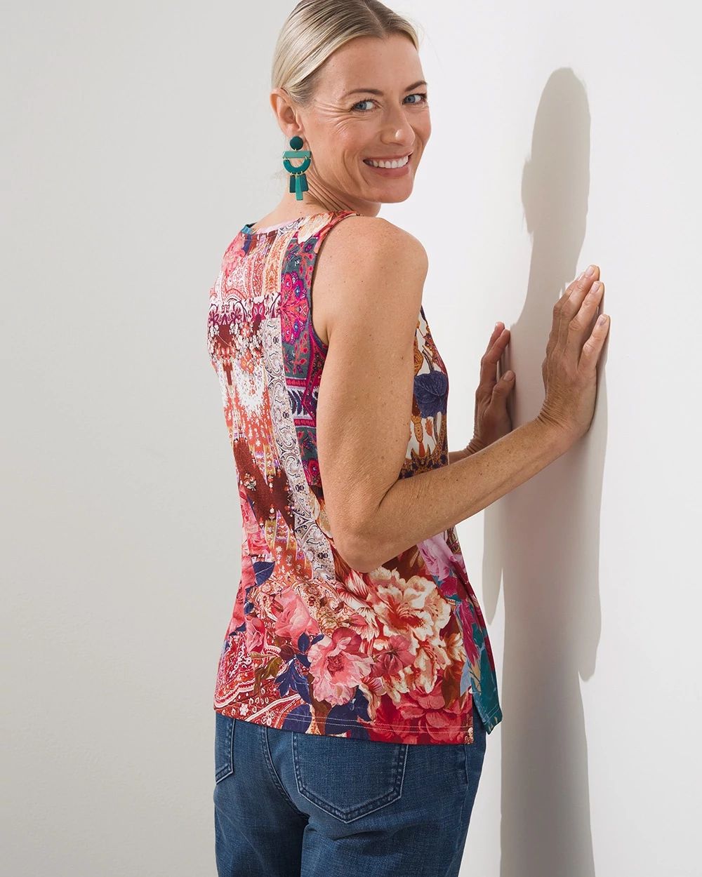 Touch of Cool Tapestry Print Tank