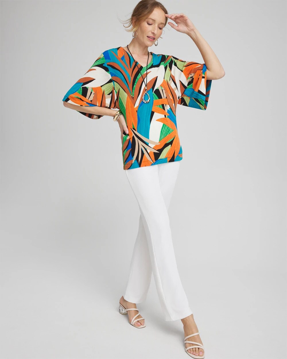 Travelers™ Palms Kimono Sleeve Top