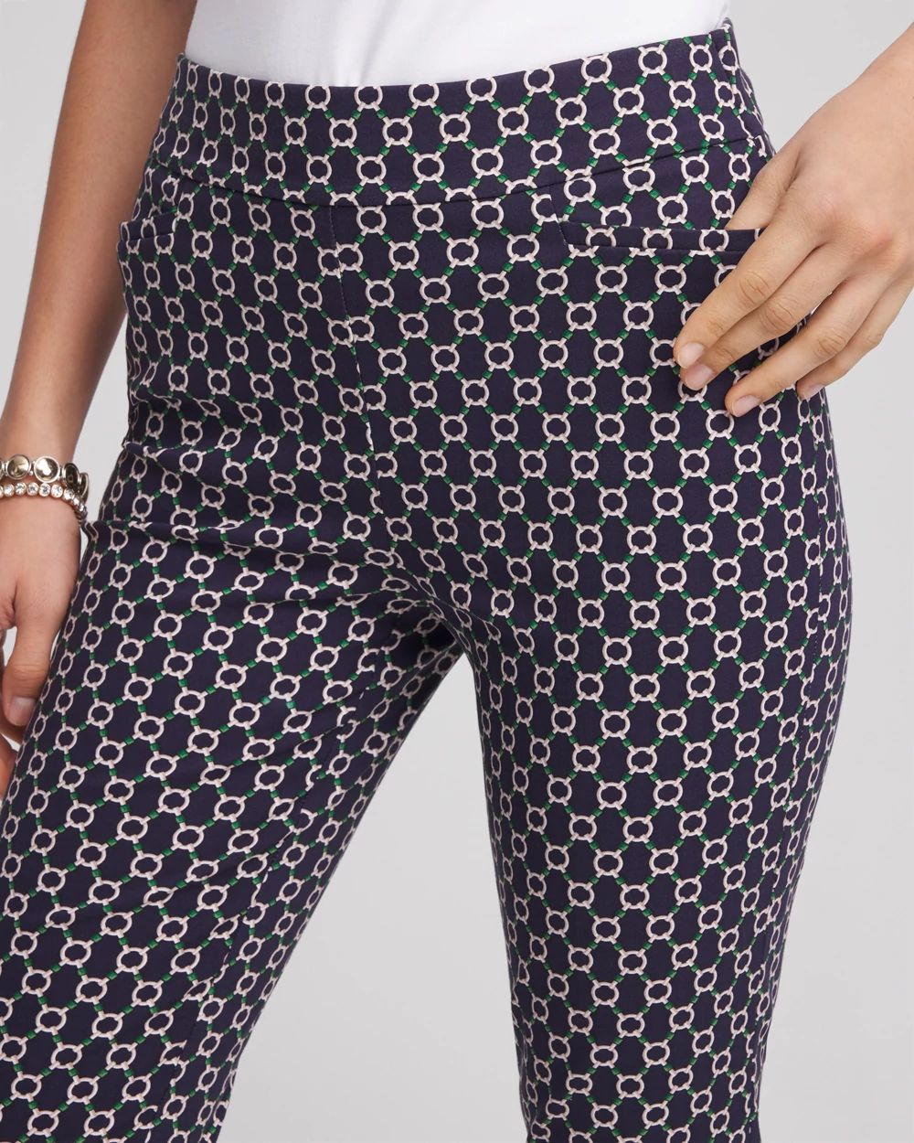 Brigitte™ Chain Connection Slim Pants click to view larger image.