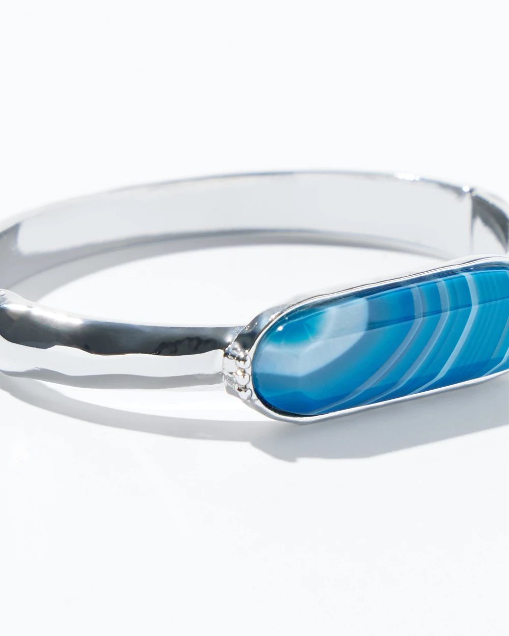 Blue Agate Hinge Bracelet