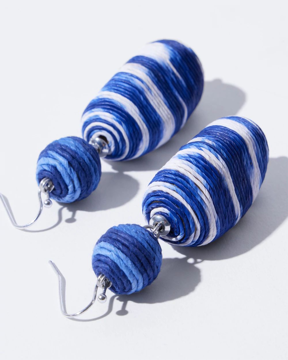 Blue & White Drop Earrings