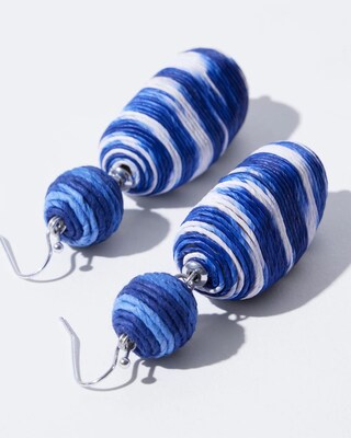 Blue & White Drop Earrings