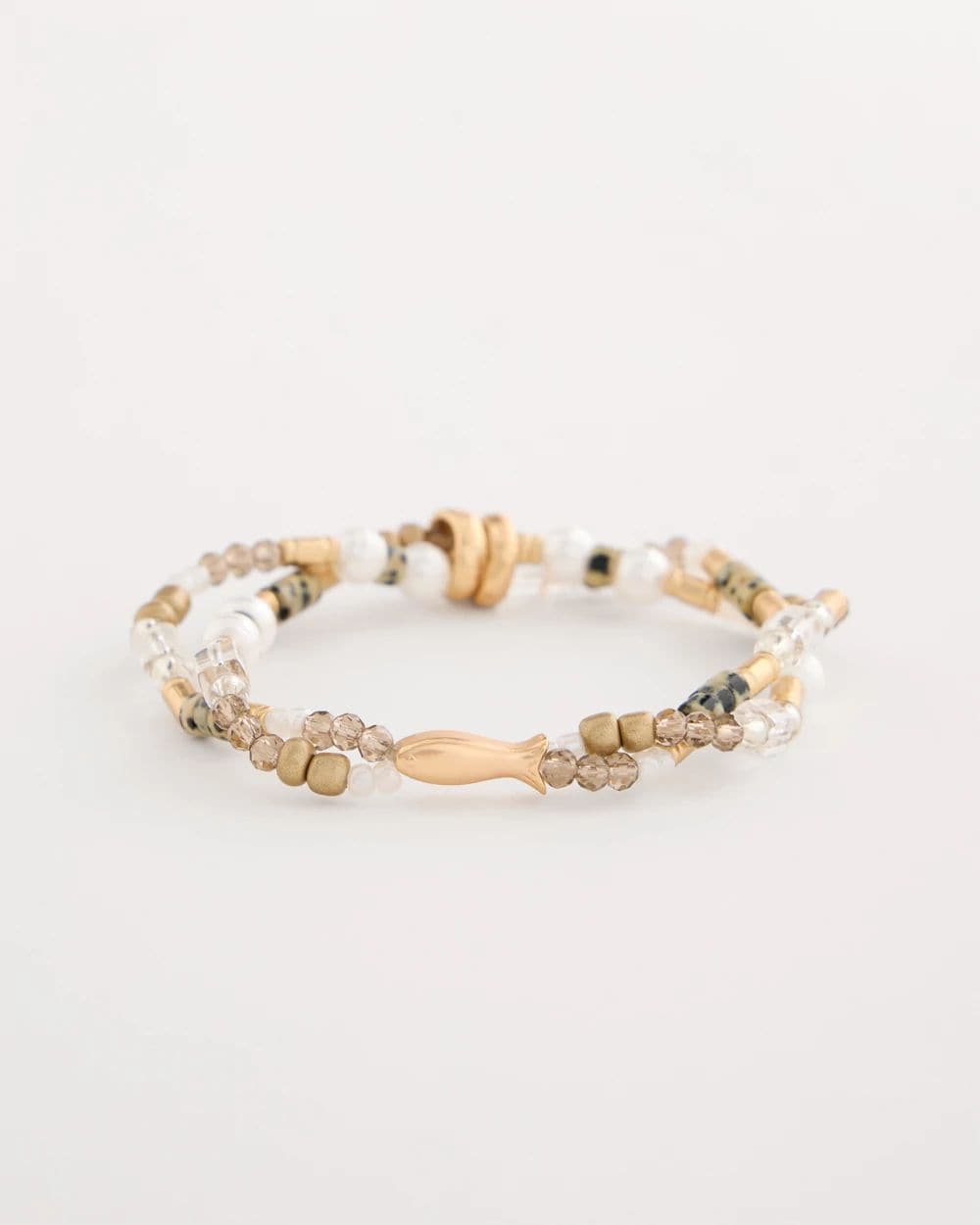 Jasper Stone Beaded Stretch Bracelet