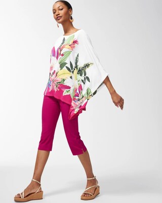 Botanical Print Poncho