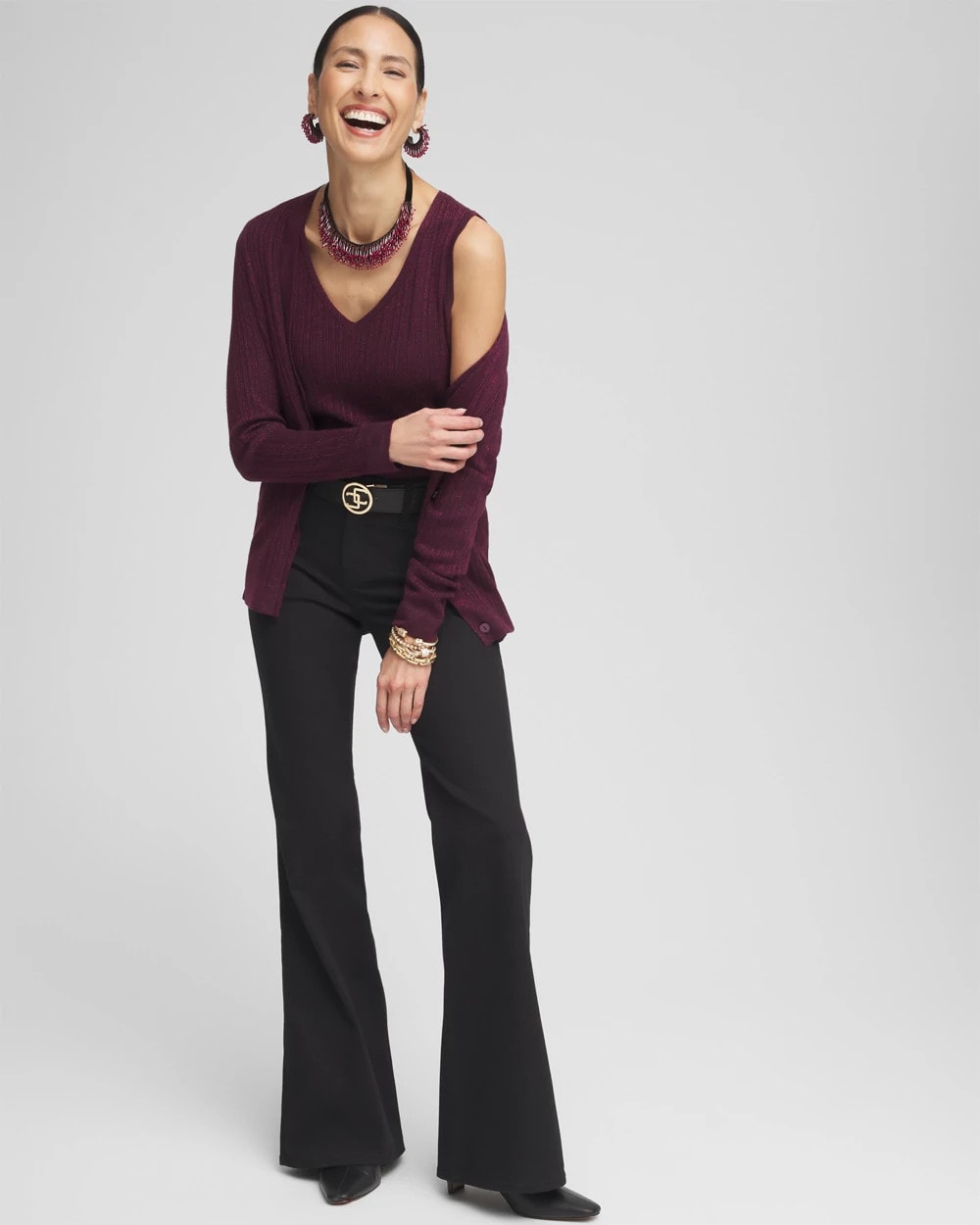 Shimmer Ribbed Sweater Tank