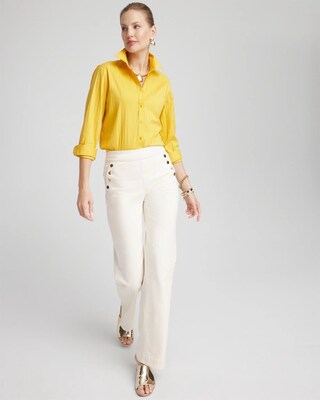 No Iron™ Warm Stripe Jacquard Shirt click to view larger image.