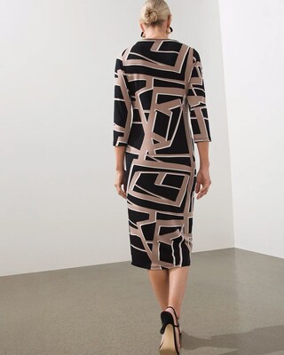 Travelers Abstract Print Classic Dress