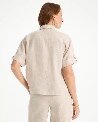 Linen Camp Collared Shirt click to view larger image.