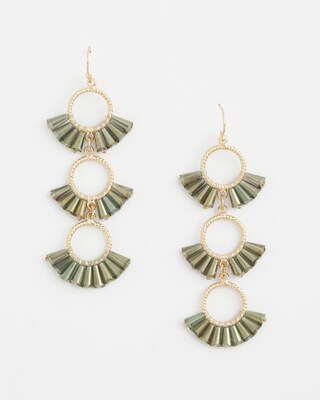 No Droop® Olive Triple Drop Earrings