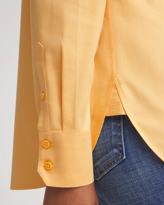 No Iron™ Blue Lotus Stretch-Sateen Shirt click to view larger image.