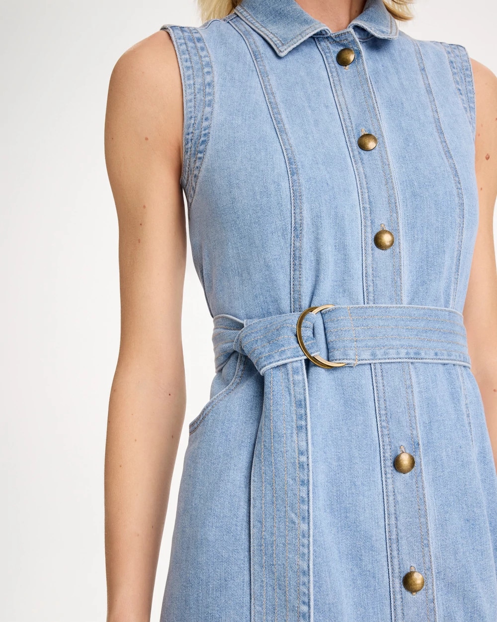 Sleeveless Denim Dress
