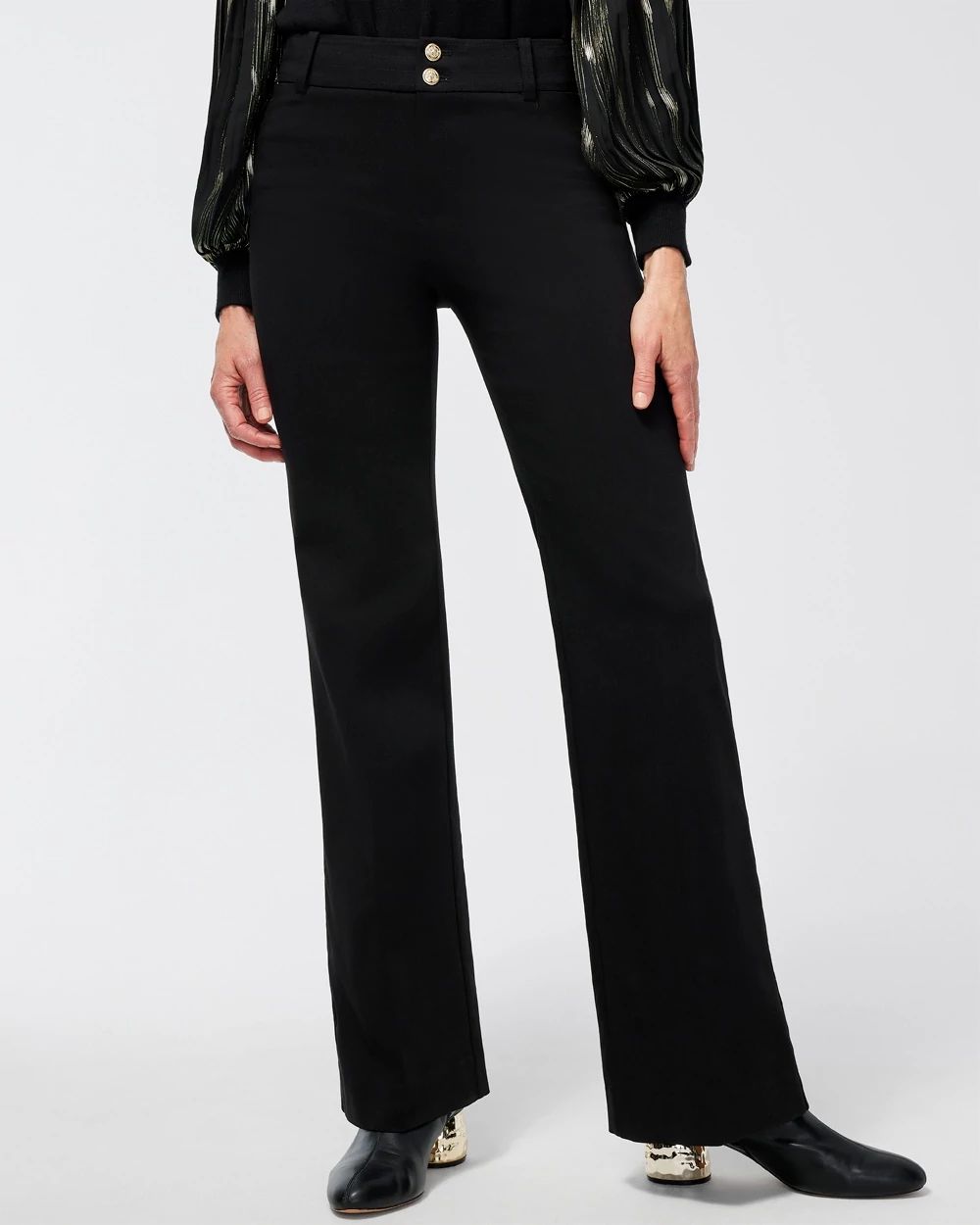 Trapunto Wide Leg Pants