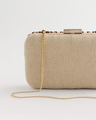 Neutral Embellished Clutch click to view larger image.