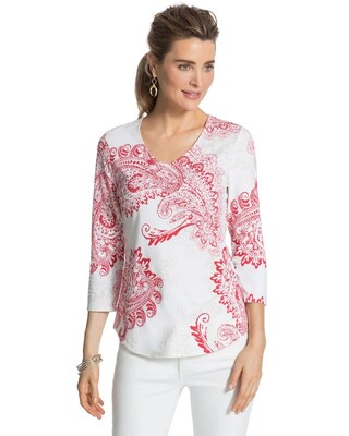Red Paisley Top