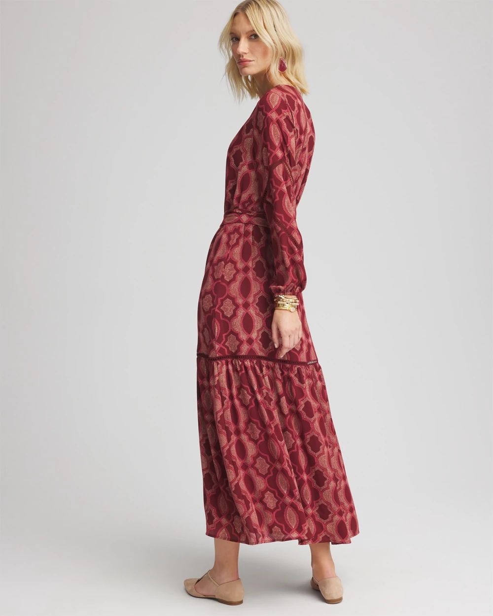 Tile Print Maxi Dress
