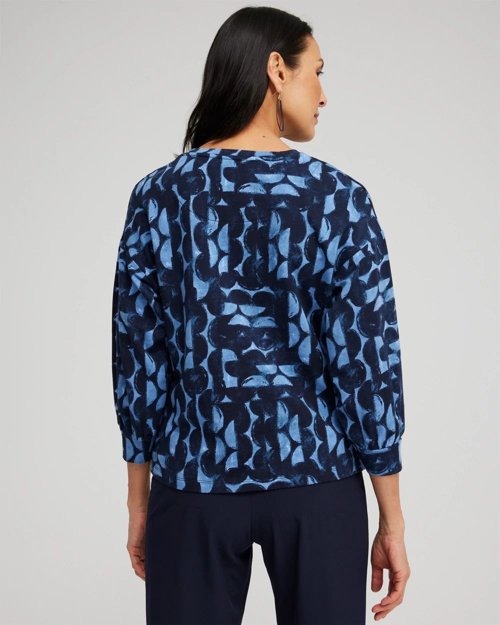 Zenergy® Half Moon Print Pullover