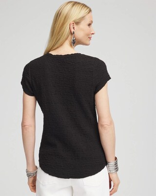Textured Cap Sleeve Tee click to view larger image.