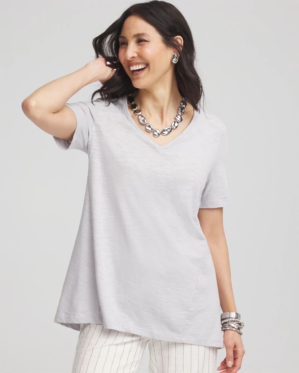 Slub V-Neck Tee