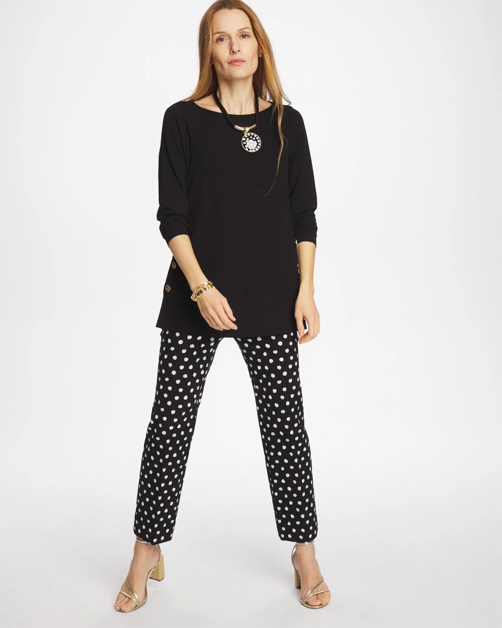 Matte Jersey Button Tunic click to view larger image.