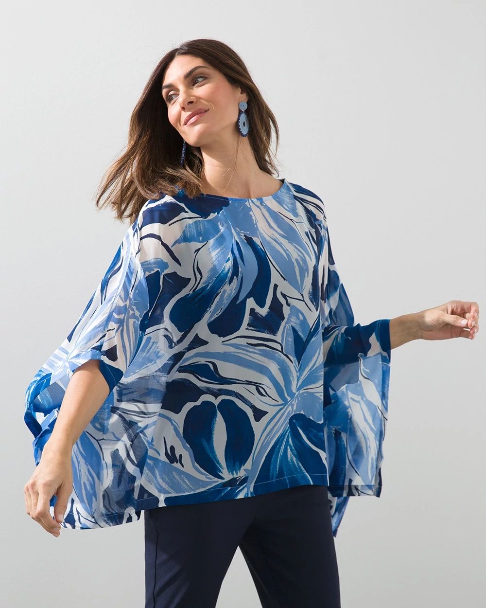 Water Lilies Sheer Poncho
