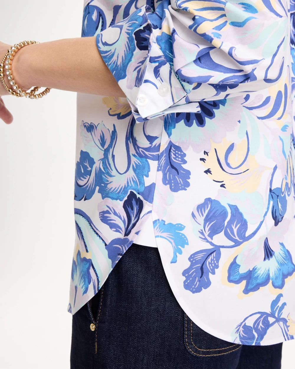 No Iron™ Stretch Paisley Shirt