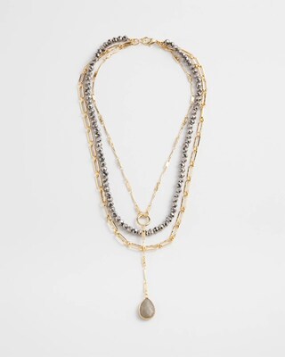 Mixed Metal Multi Strand Necklace