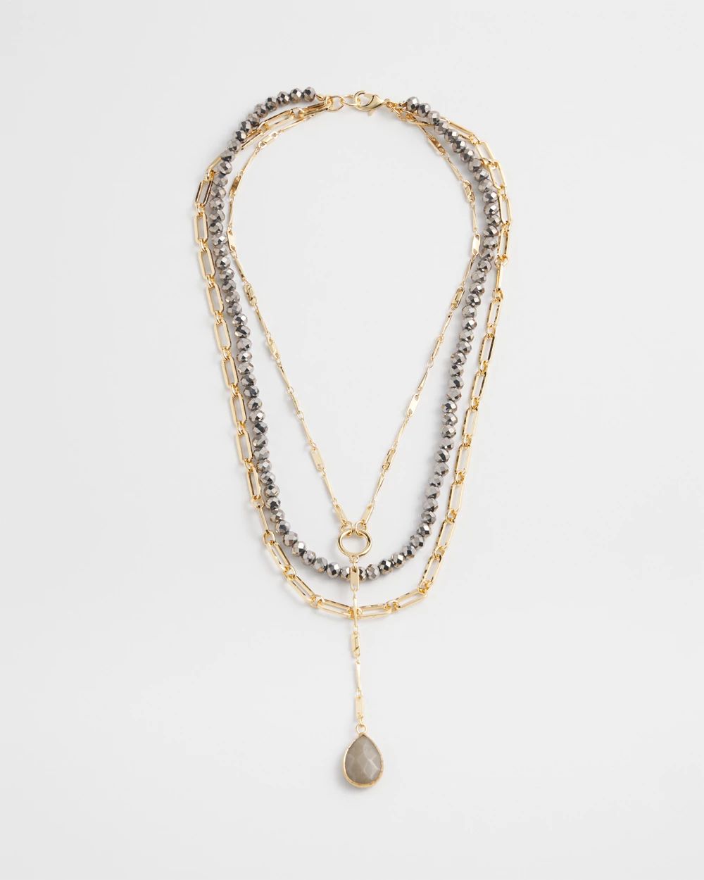 Mixed Metal Multi Strand Necklace