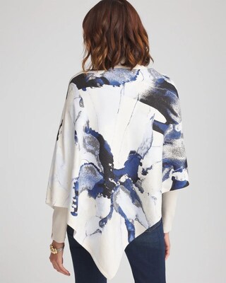 Foil Cashmere Blend Poncho click to view larger image.