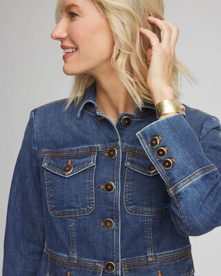 Peplum Jean Jacket click to view larger image.